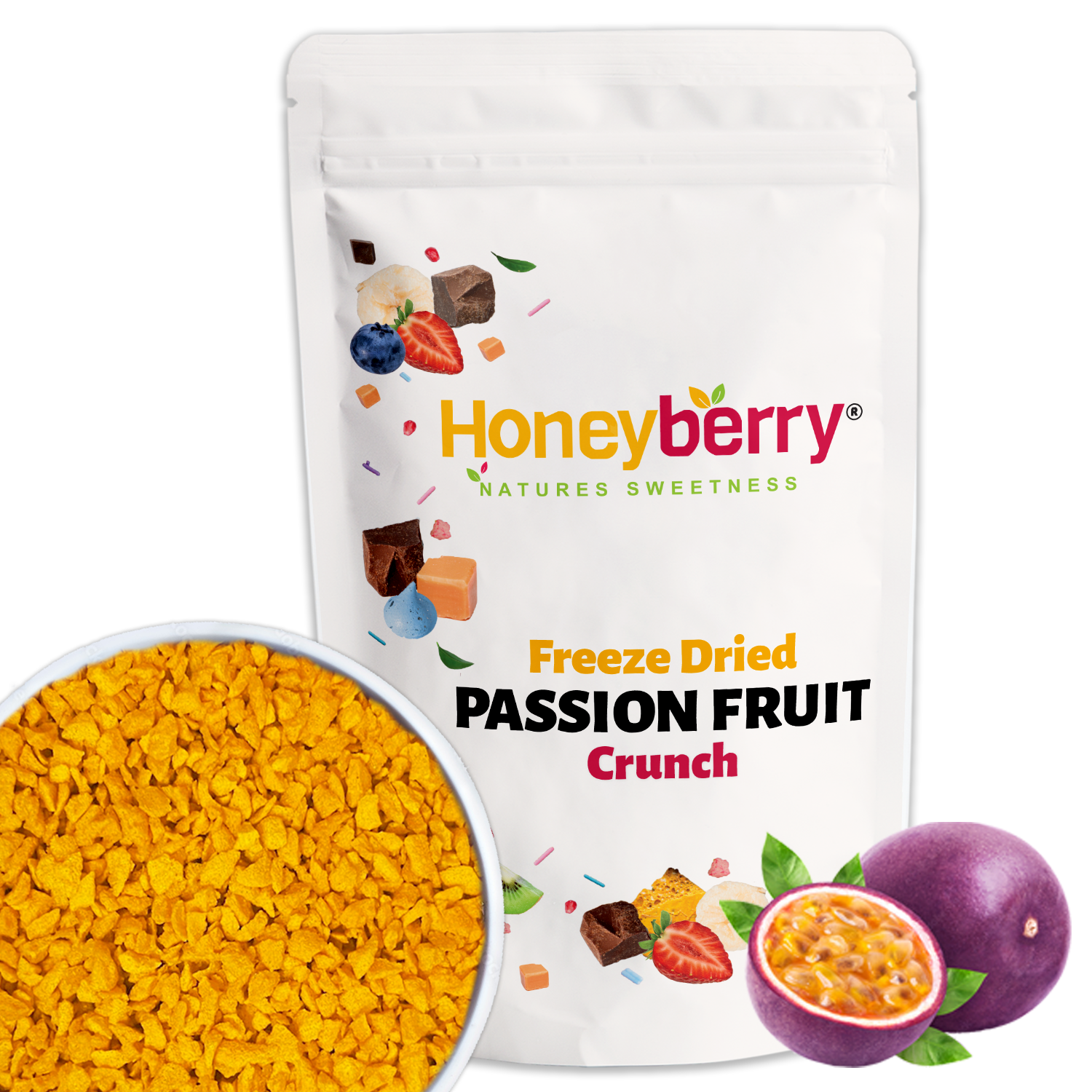 Freeze Dried Passion Fruit Crunch