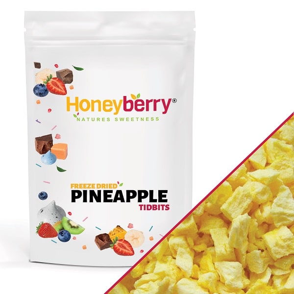 Freeze Dried Pineapple Tidbits Honeyberry International