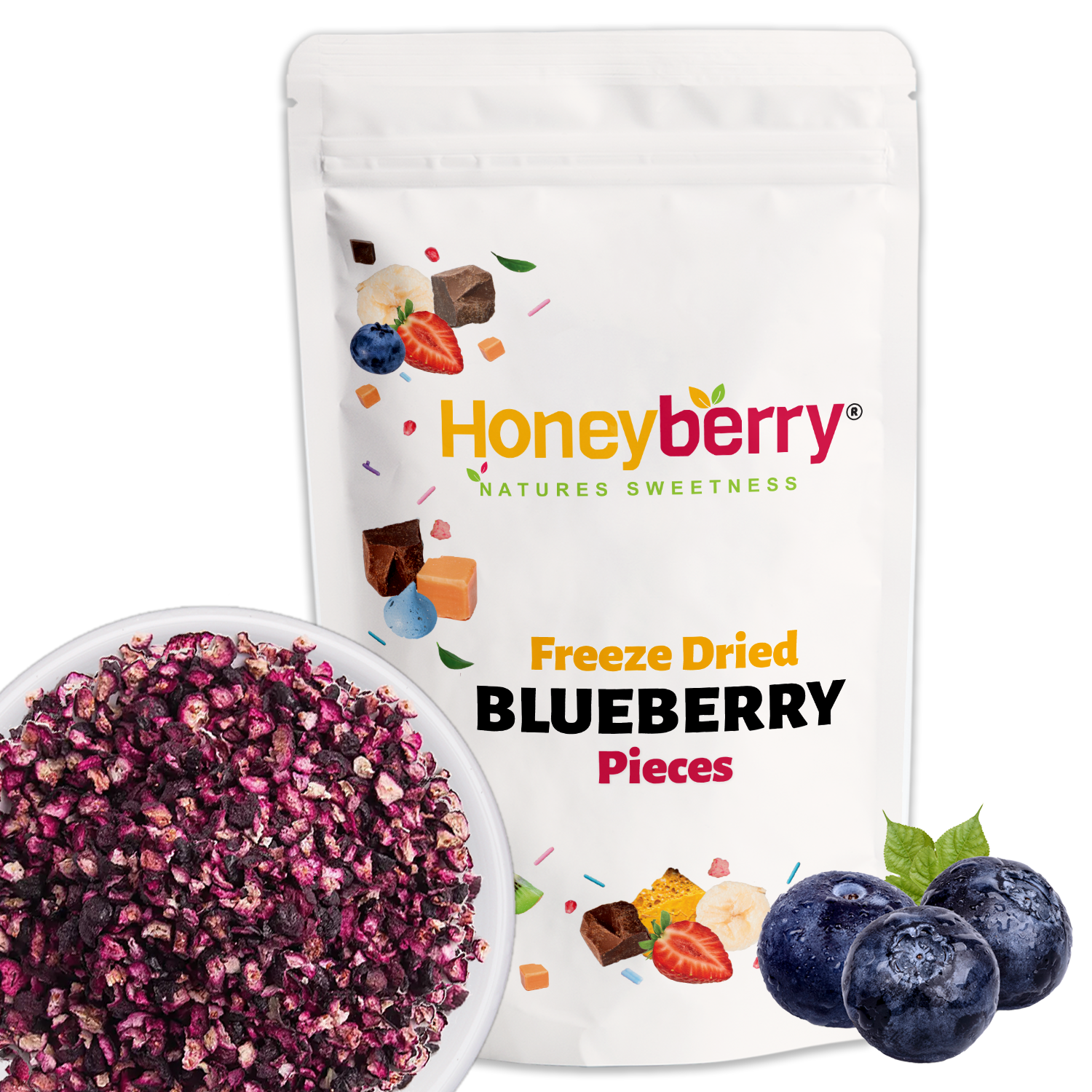 Freeze Dried Blueberry Pieces