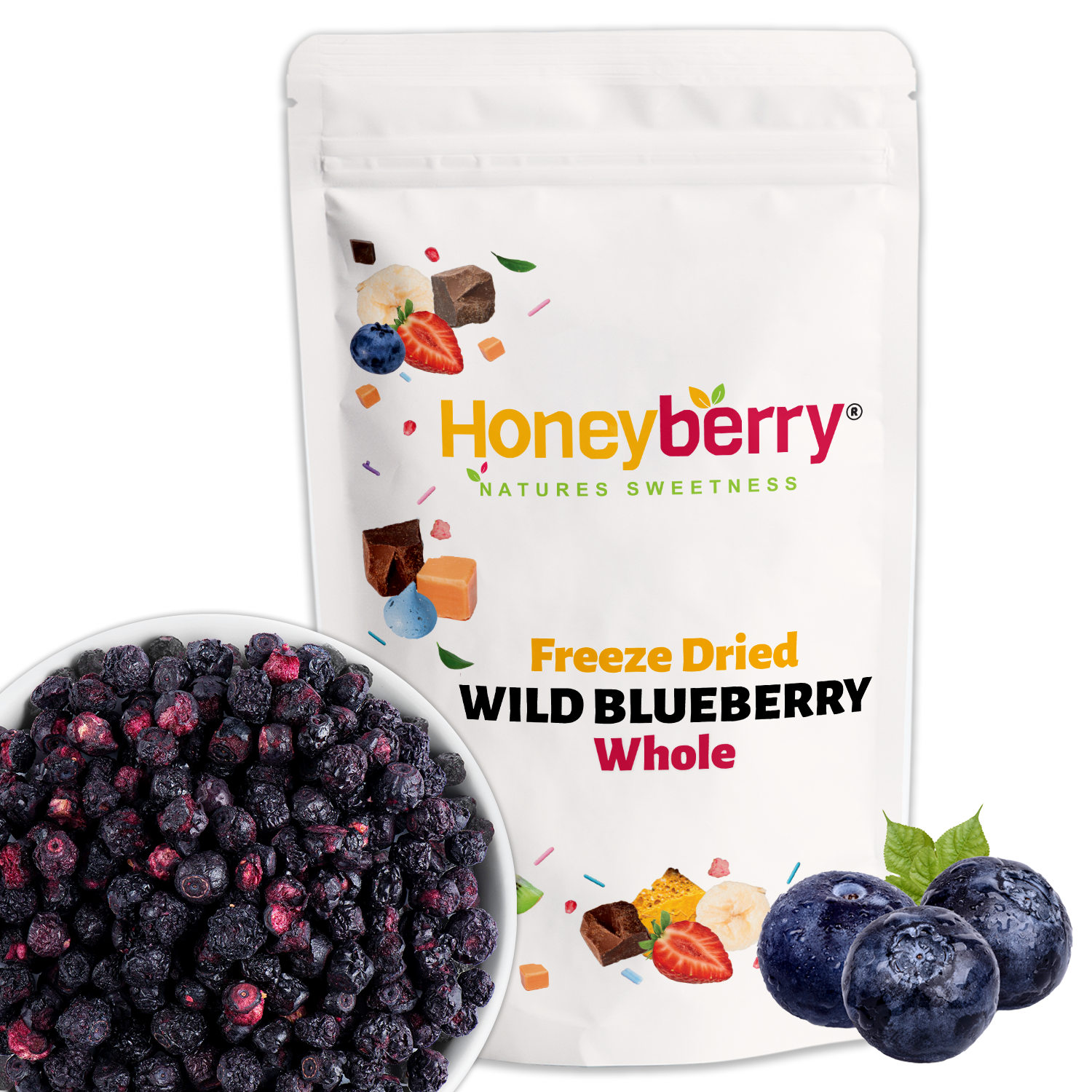 Freeze Dried Whole Wild Blueberries