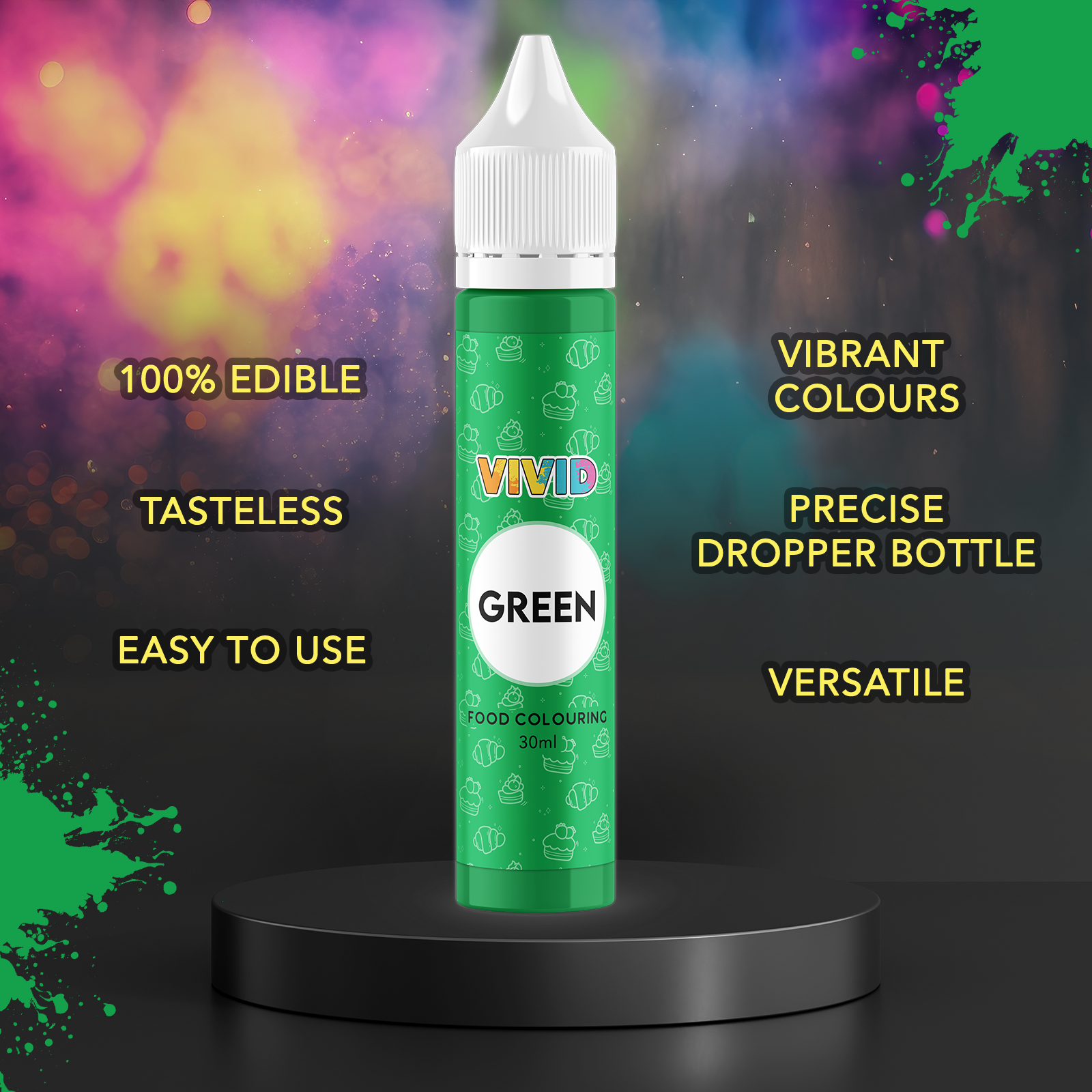 Alternative view of VIVID Green Bake-Stable Food Colour 30ml