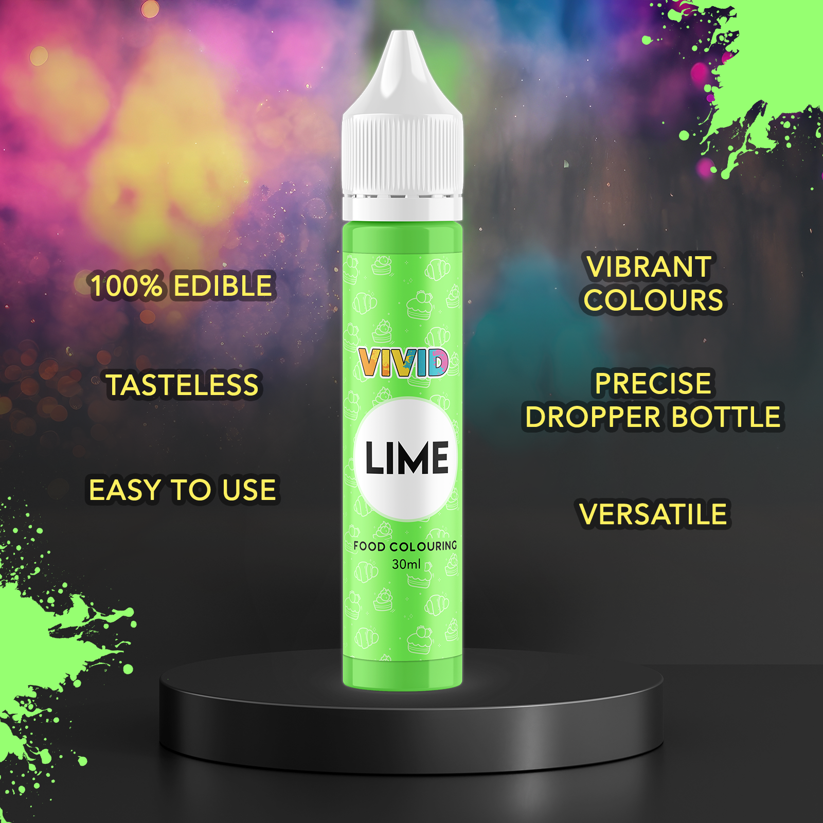 VIVID Lime Bake-Stable Food Colour 30ml - Image 3