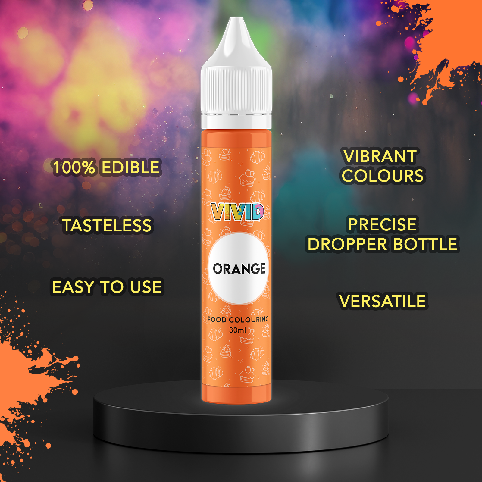 Alternative view of VIVID Orange Bake-Stable Food Colour 30ml