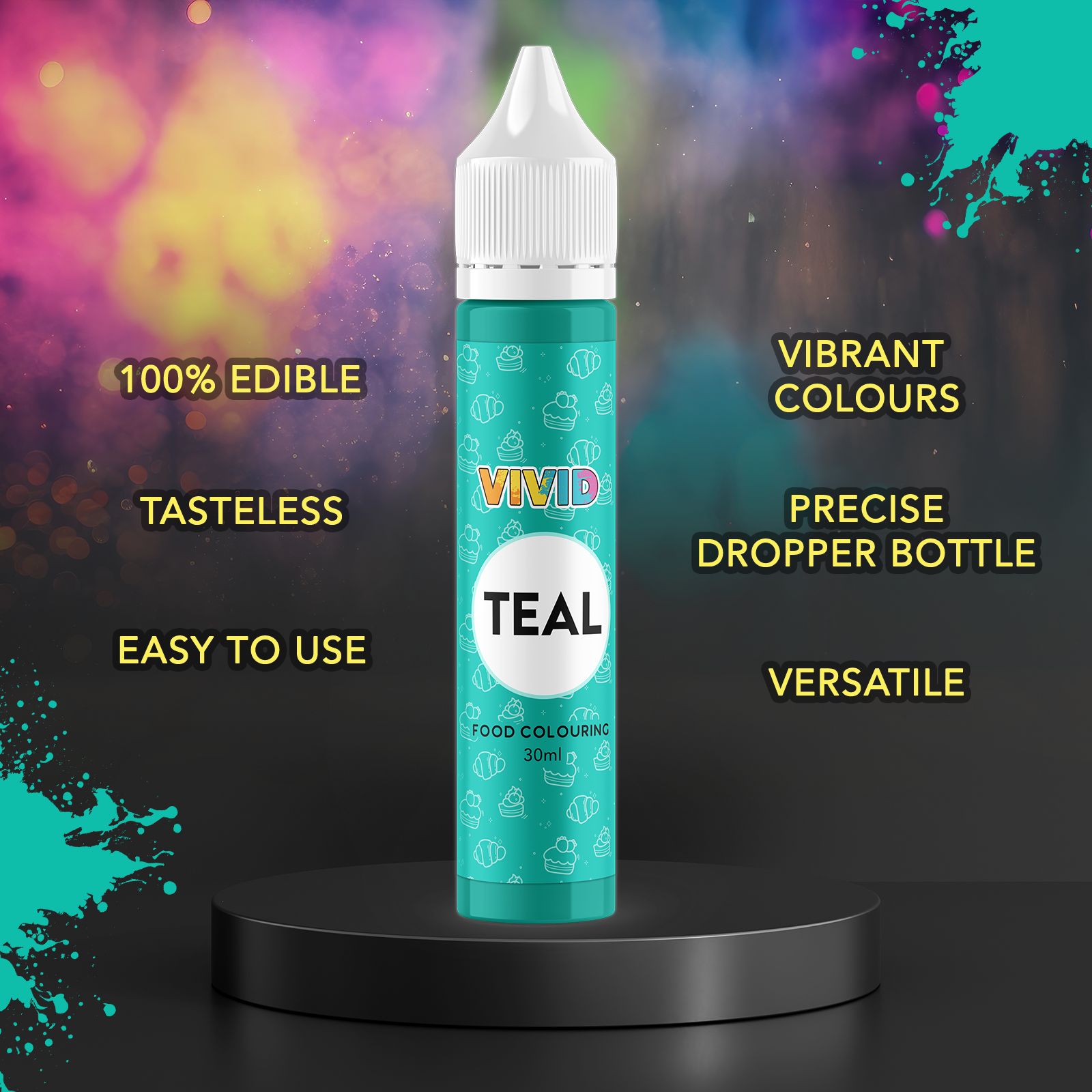 Alternative view of VIVID Teal Bake-Stable Food Colour 30ml