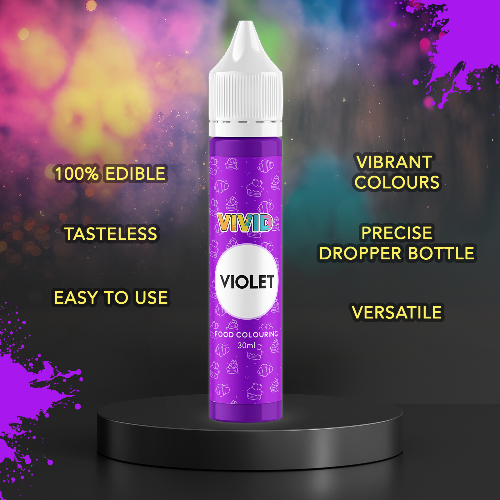Alternative view of VIVID Violet Bake-Stable Food Colour 30ml