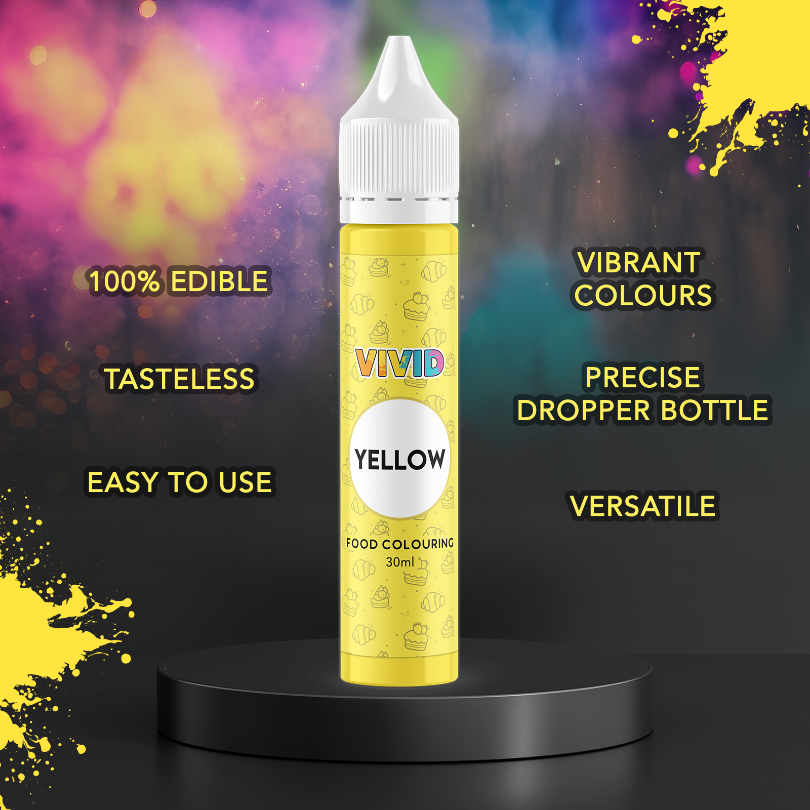 Alternative view of VIVID Yellow Bake-Stable Food Colour 30ml