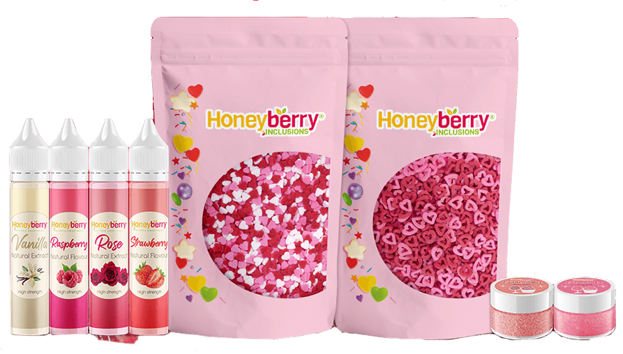 Valentine’s Day pink hearts Sugar Strands Sprinkles