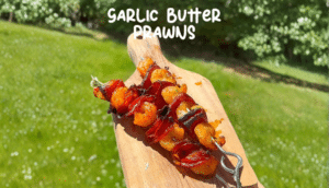Garlic Butter Prawn & Chorizo Skewers
