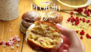 Cranberry & White Chocolate Protein Muffins